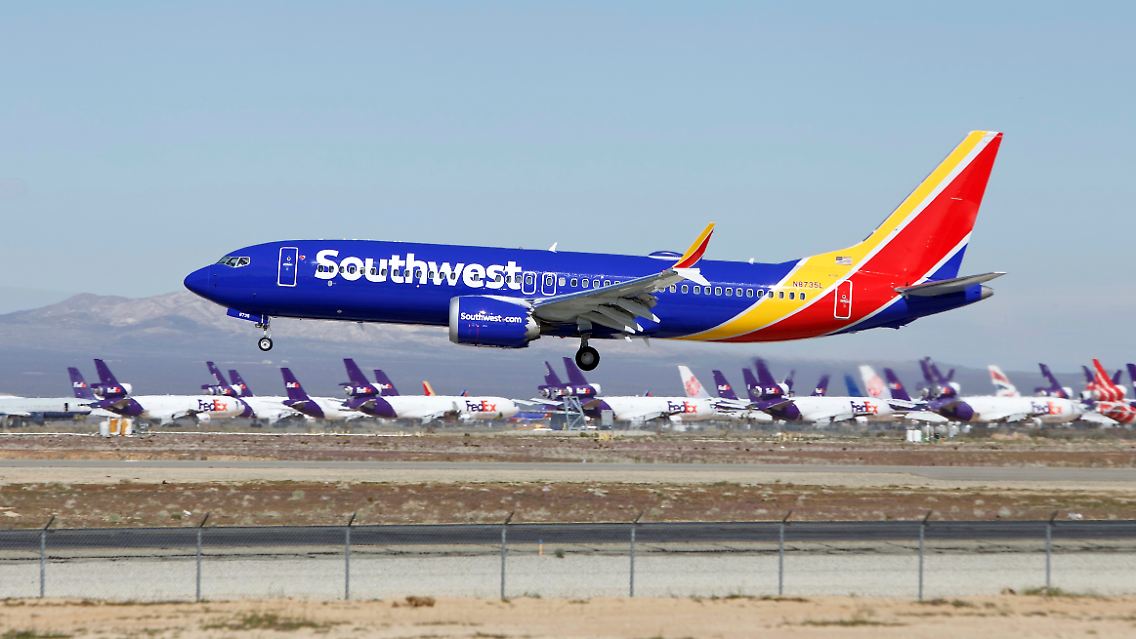 Im kalifornischen Victorville werden die Boeing-Maschinen der Reihe 737 Max zurzeit beherbergt.