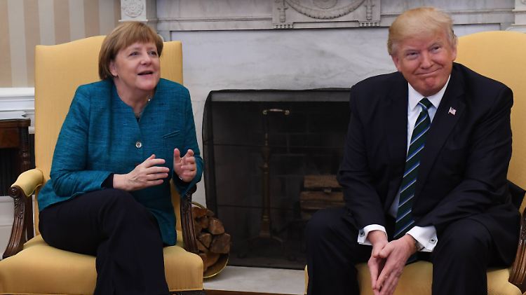 März 2017: Trumps kühler Empfang für Angela Merkel im Weißen Haus war den US-Bürgern besonders peinlich.