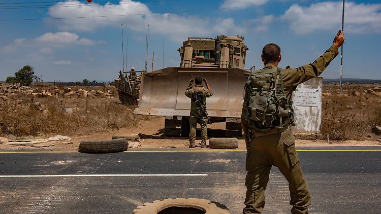 Israelische Soldaten bei einer Militärübung auf den Golanhöhen.
