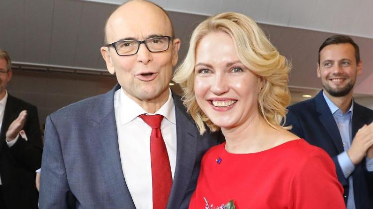 Schwesig und ihr Vorgänger im Amt des Ministerpräsidenten, Erwin Sellering.