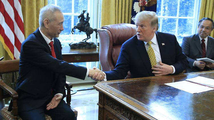 US-Präsident Donald Trump empfing den Vizeministerpräsident von China, Liu He, in dieser Woche im Weißen Haus.