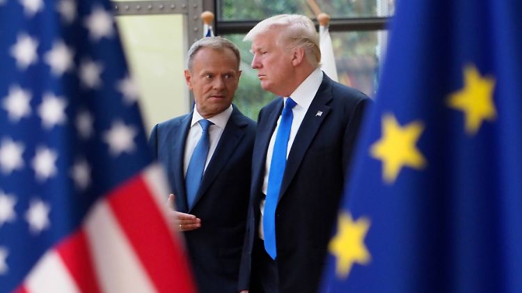 Trump würde diesem Mann nicht den Brexit anvertrauen: Der US-Präsident mit EU-Ratschef Tusk.