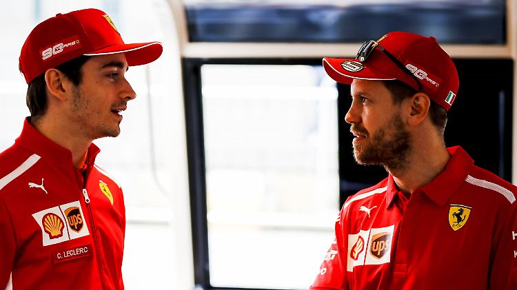 "Ansonsten darf man nicht vergessen, dass man miteinander arbeitet": Sebastian Vettel und Charles Leclerc.