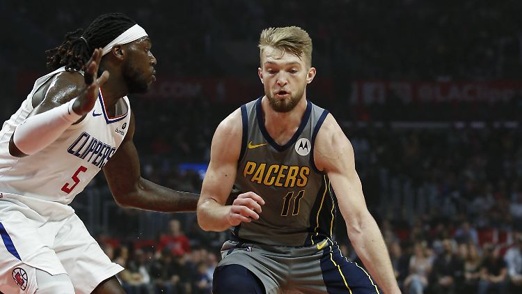 Domantas Sabonis (rechts) spielt bei den Indiana Pacers in der nordamerikanischen Profiliga. 