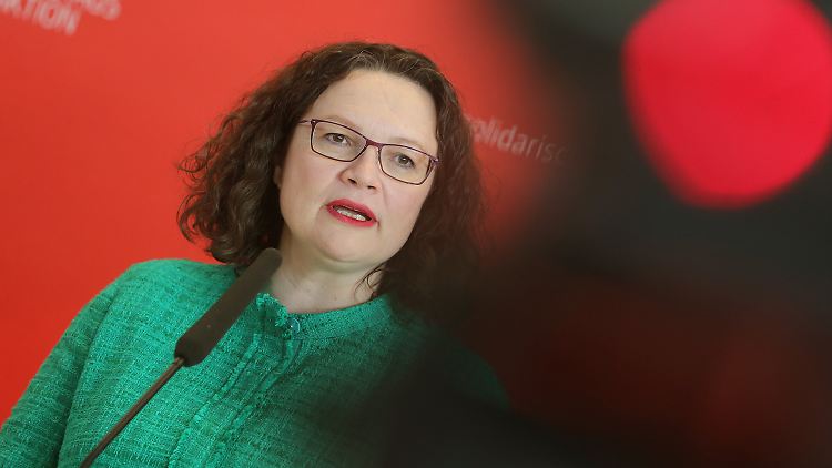 "Ich finde es richtig, bei sehr ansteckenden Krankheiten wie Masern eine Impfpflicht einzuführen", sagt SPD-Chefin Andrea Nahles.