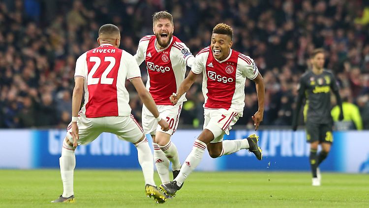 Jubeln nach dem 1:1 im Hinspiel gegen Juventus: Ajax' junge Wilde. 