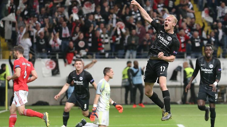Sebastian Rode hat für Eintracht Frankfurt das erlösende zweite Tor erzielt.