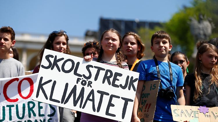 Greta Thunberg mischte sich unter die Demonstranten in Rom.
