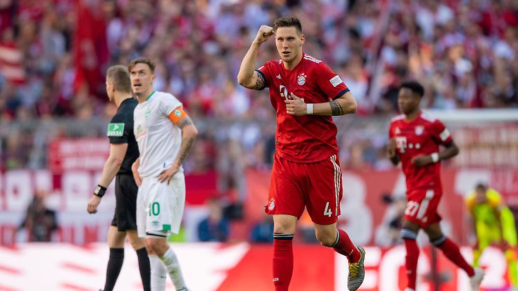 Bayer des Spiels: Niklas Süle war erst an der Gelb-Roten Karte für Bremen beteiligt und erzielte später - unter Mithilfe von Werder - den Münchner Siegtreffer.