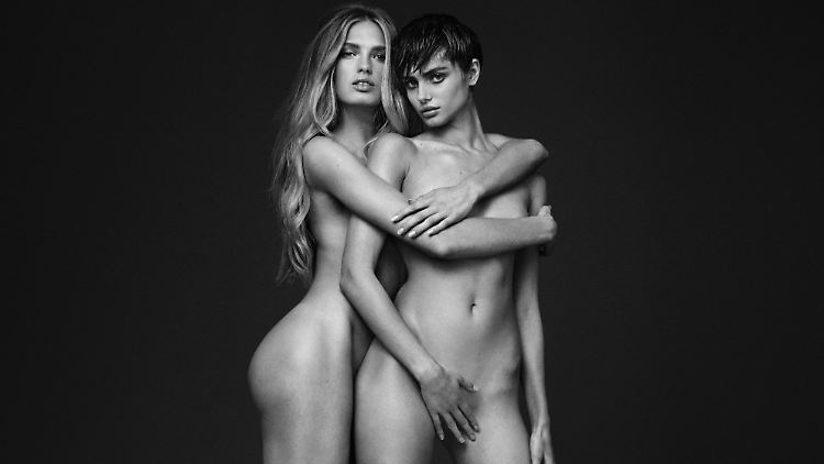 Für Russell James posieren die "Victoria's Secret"-Engel Romee Strijd und Taylor Hill auch mal ganz ohne Unterwäsche.