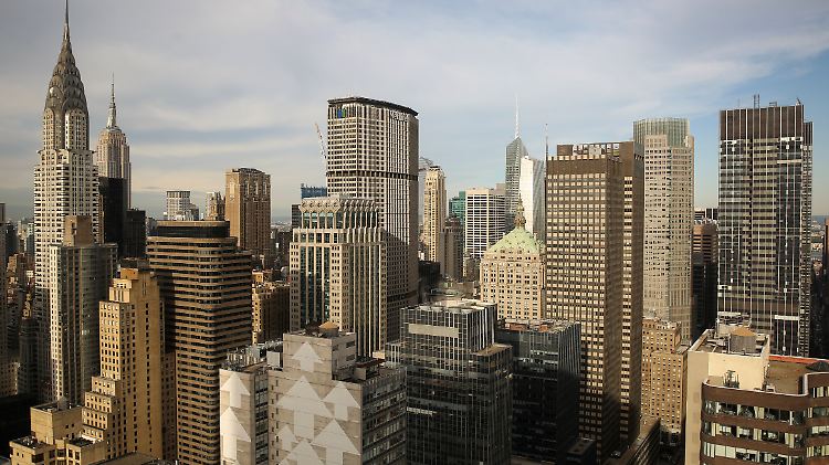 Ein bekanntes Bild - Manhattan mit seinen Wolkenkratzern.
