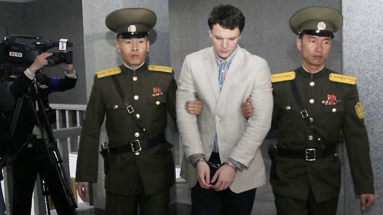 In einem Schauprozess wurde Otto Warmbier in Nordkorea zu 15 Jahren Arbeitslager verurteilt. 
