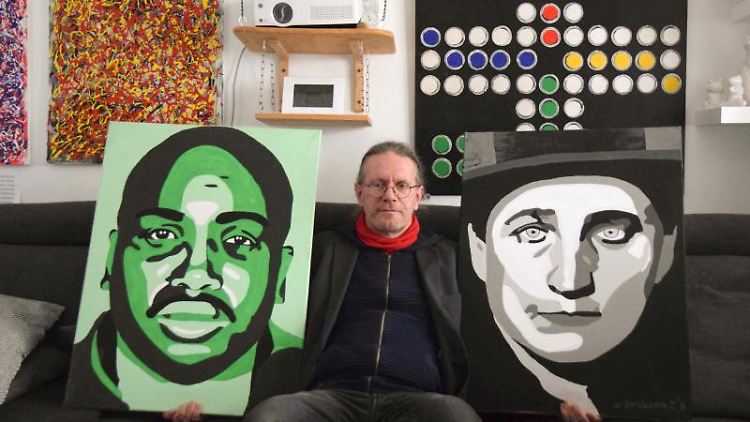 Michael Fein widmet sich in seiner Freizeit der Kunst.