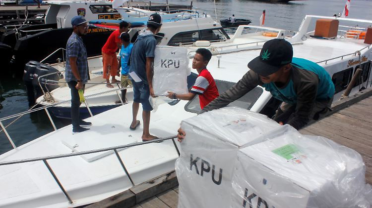Die Wahlen in Indonesien waren ein logistischer Kraftakt.