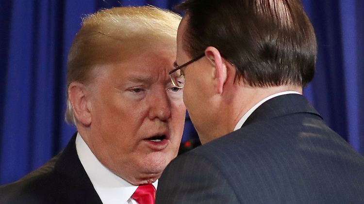 US-Präsident Donald Trump sprach mehrmals wöchentlich persönlich mit Vizejustizminister Rod Rosenstein.