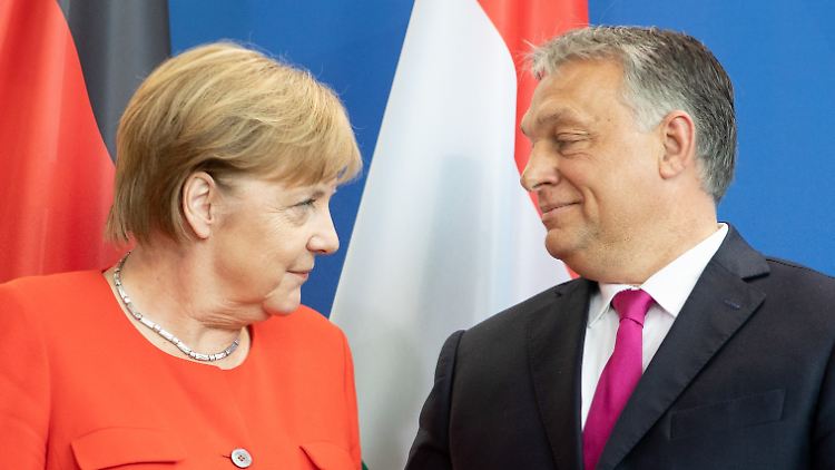 Merkel und Orban bei einem Treffen im Juli 2018.