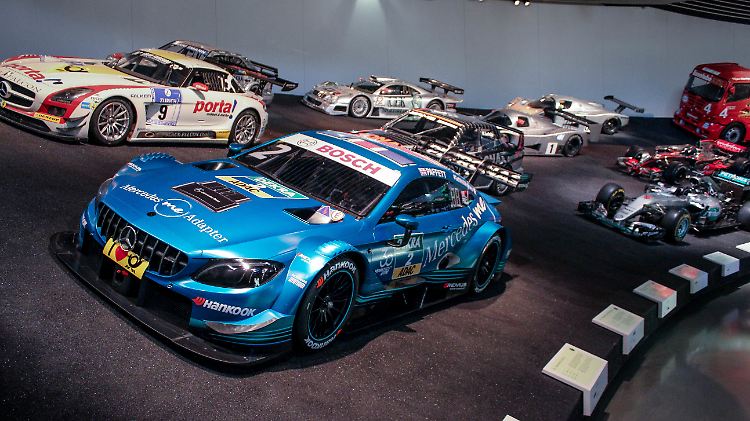 Neuzugang in der Steilkurve des Mercedes-Benz-Museums: der Mercedes-AMG C 63 DTM, mit dem Gary Paffet im Jahr 2018 DTM-Meister wird.