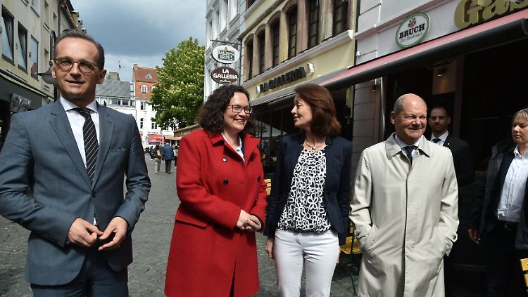 Maas, Nahles, Barley und Scholz warben in Saarbrücken für die SPD.