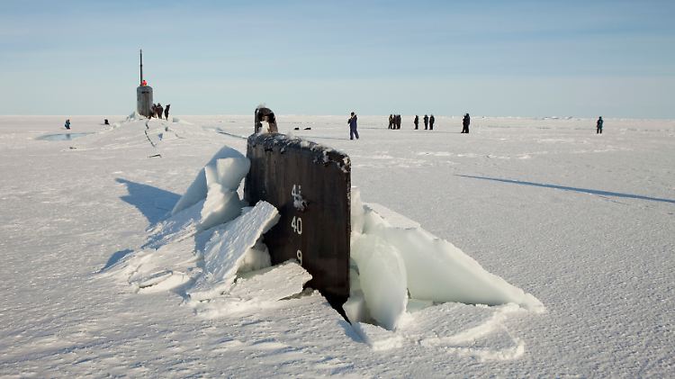 Militärische Präsenz in der Polarregion: U-Boote der US-Navy patrouillieren in arktischen Gewässern.