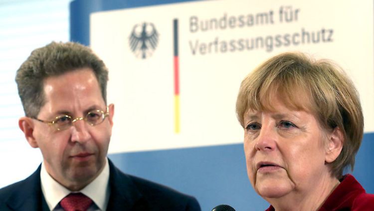 Ex-Verfassungsschützer Maaßen und Kanzlerin Merkel. 