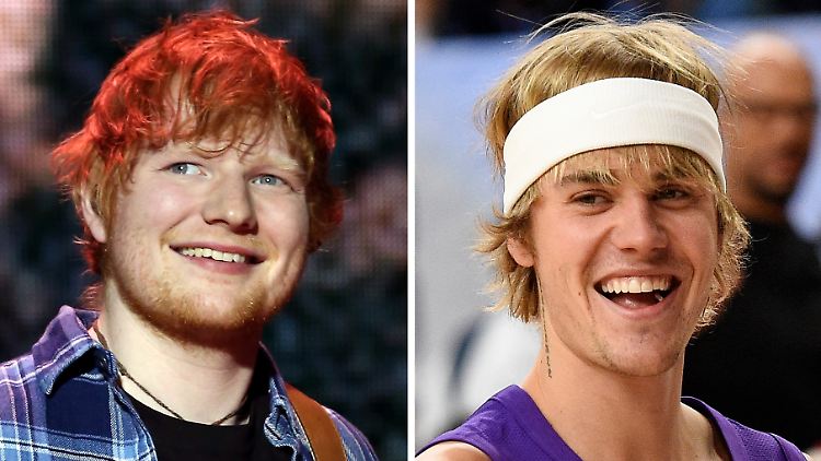 Stießen mit ihrem Rekord Ariana Grande vom Thron: Ed Sheeran und Justin Bieber.