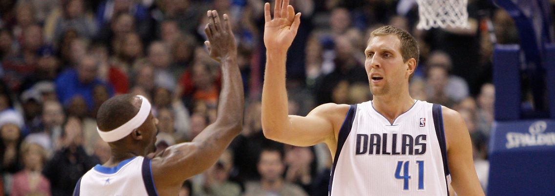 Et läuft: Jason Terry und Dirk Nowitzki.