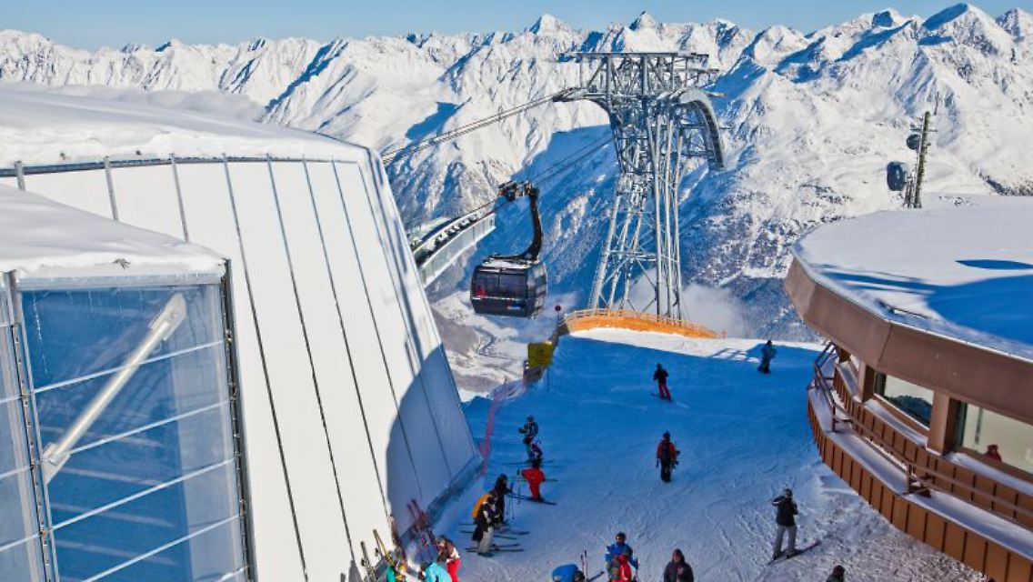 Bergstation: Ausstieg in 3058 Metern Höhe.