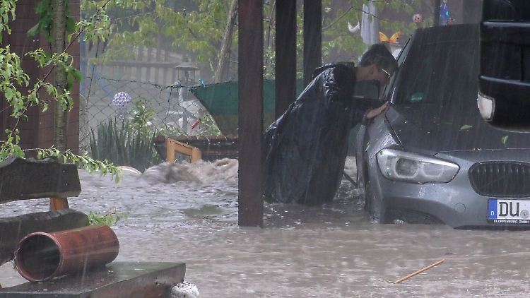 In Plauen fiel schon am Wochenende starker Regen.