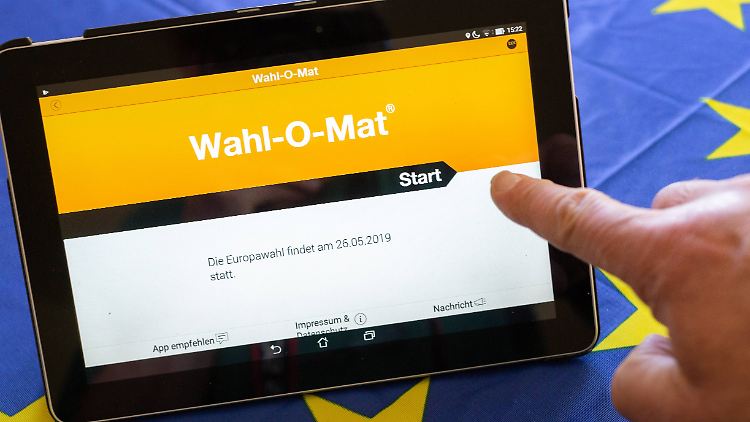 So sah das Angebot zum Parteienvergleich bisher aus, nun ist der Wahl-O-Mat zur Europawahl nicht mehr erreichbar.