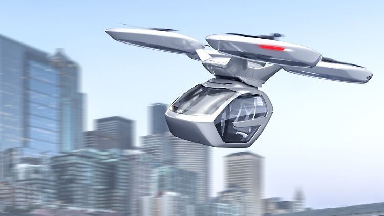 Elektrische Flugtaxis gelten als grün und sexy - hier der Entwurf Pop.Up Next.