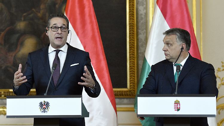 Das gute Verhältnis zwischen FPÖ-Politiker Strache (links) und Ungarns Regierungschef Orban hat gelitten.