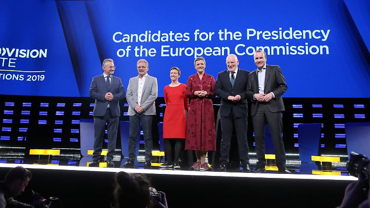 Zahradil, Cué, Keller, Vestager, Timmermans und Weber: Das sind die sechs Spitzenkandidaten für das Amts des EU-Kommissionschefs.