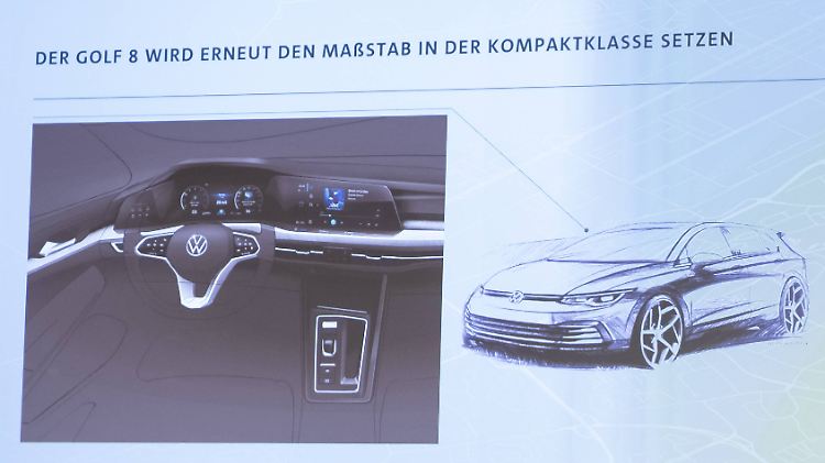 Volkswagen präsentiert auf der 59. Hauptversammlung eine Studie des neuen Golf.