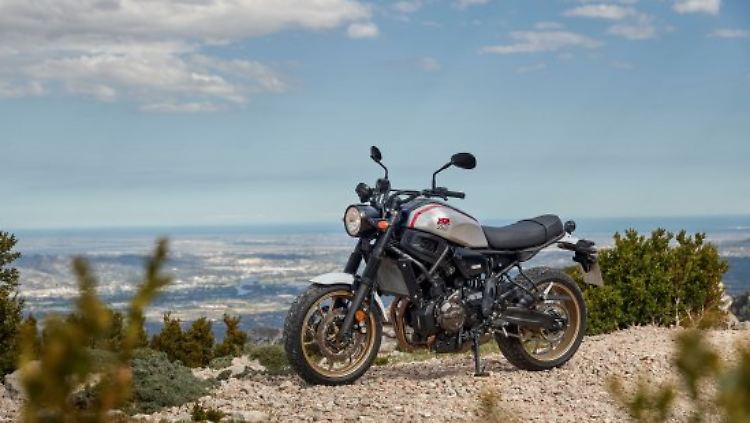 Die Linie der Yamaha XSR700 XTribute ist gefällig, die Oberflächen erscheinen wertig.