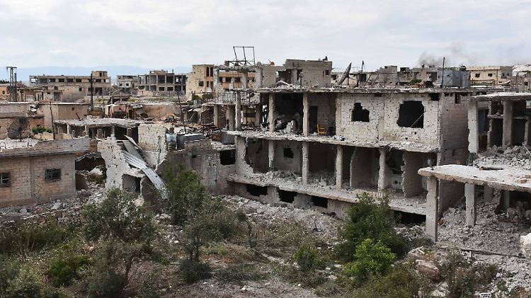 In der syrischen Provinz Hama sind Ansichten von zerstörten Städten wie dieser keine Seltenheit.