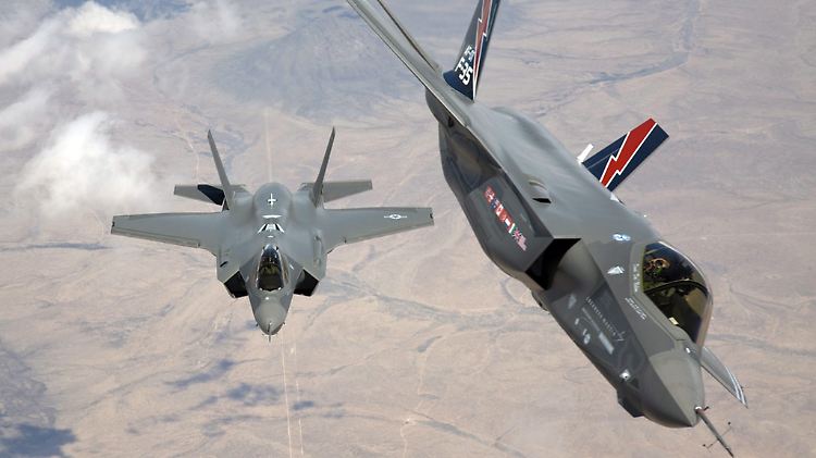 Mit F-35-Kampfflugzeugen trainieren die Piloten der Nato.