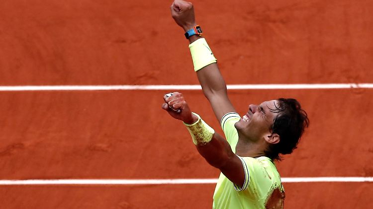 Nadal jubelt nach seinem großen Sieg.