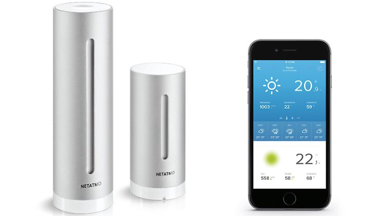 Für die Netatmo-Wetterstation gibt es iOS-, Android- und Web-Apps.