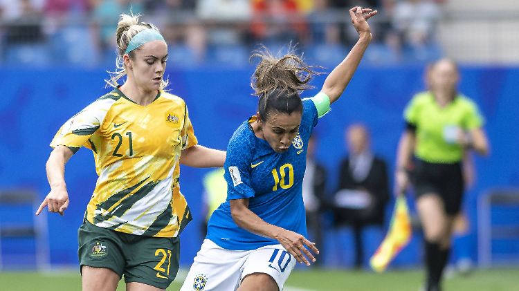 Superstar Marta gerät ins Straucheln gegen Australien. Die Socceroos machten es den Brasilianerinnen besonders schwer.