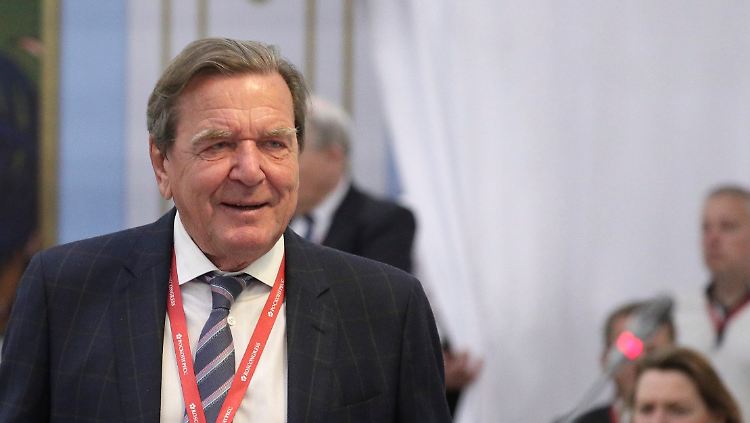 Schröder beim Internationalen Wirtschaftsforum Anfang Juni in St. Petersburg