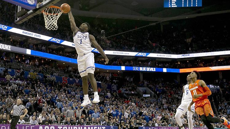 Spielt Zion Williamson, kracht es gewaltig: Der kommende Superstar wird der erste Pick im NBA-Draft.