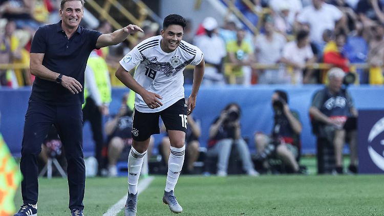 Kuntz könnte mit der U21 gegen Spanien den Titel verteidigen.