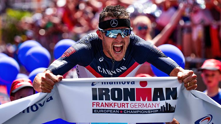 Sieger, schon wieder: Jan Frodeno bei der Ironman-EM in Frankfurt.