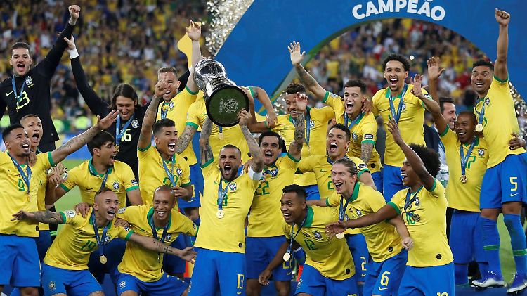 Das brasilianische Team feiert seinen ersten großen Triumph in der Copa América seit 2007.