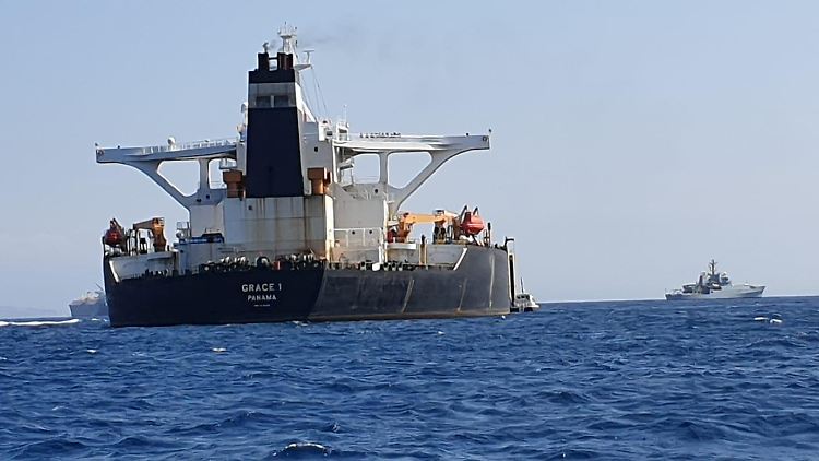Die "Grace 1" ist vor Gibraltar von der britischen Marine festgesetzt worden.
