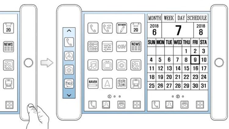Ein LG-Patent zeigt, wie Sonys Roll-Smartphone  aussehen könnte.