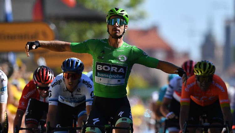 Mit einem coolen Zielsprint holte sich Peter Sagan den Tagessieg in Colmar.