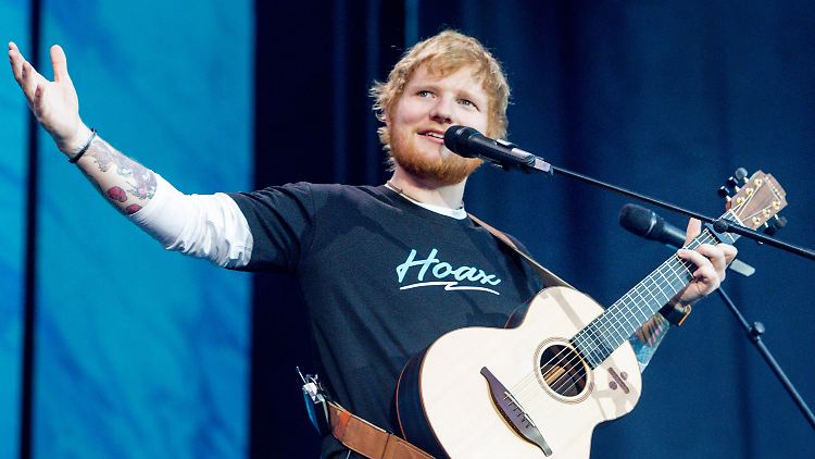 Ed Sheeran beim Konzert in Madrid am 11. Juni. Sein neues Album "No.6 Collaborations Project" erscheint am 12. Juli.