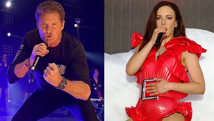 Haben nun ein gemeinsames Lied eingesungen: David Hasselhoff und Blümchen.
