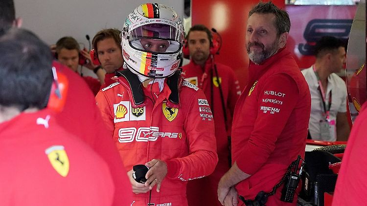 Einfach zu langsam: Ferrari-Star Sebastian Vettel in Silverstone.